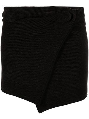 Jacquemus terry-cloth wrap skirt - Black