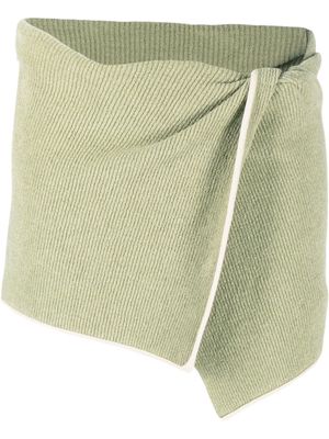 Jacquemus terry-cloth wrap skirt - Green