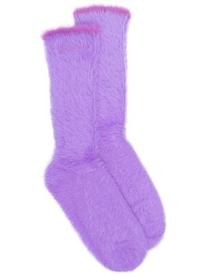 Jacquemus textured ankle socks - Purple