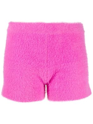 Jacquemus textured-knit mini shorts - Pink