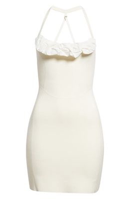 Jacquemus The Crescent Ruffle Dress in Off-White