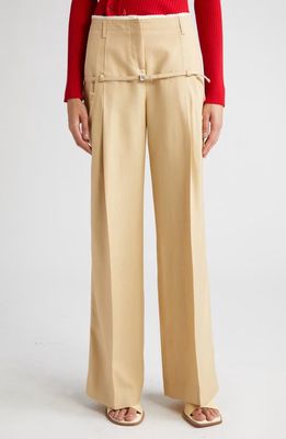 Jacquemus The Criollo Belted Wide Leg Pants in Beige