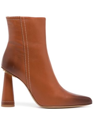 Jacquemus Toula 80mm ankle boots - Brown