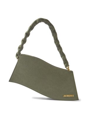 Jacquemus - Vague Asymmetric Leather Bag - Womens - Dark Khaki