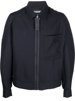 Jacquemus zipped-up shirt jacket - Blue