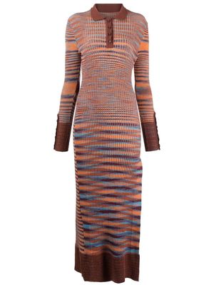 Jacquemus Zucca striped knit dress - Brown