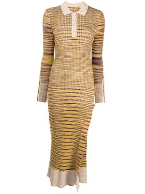 Jacquemus Zucca striped knit dress - Yellow