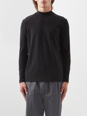 Jacques - High-neck Long-sleeved Top - Mens - Black