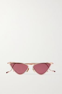Jacques Marie Mage - Niki Cat-eye Rose Gold-tone Sunglasses - Pink