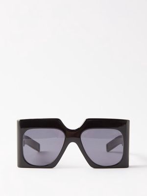 Jacques Marie Mage - Ultravox Oversized Acetate Sunglasses - Womens - Black