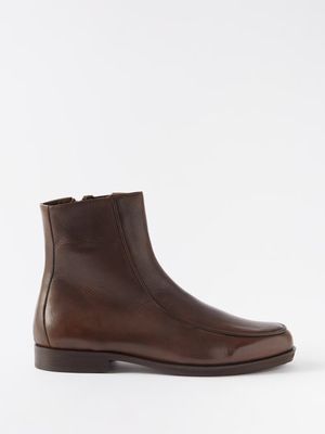 Jacques Solovière - Pierrot Leather Boots - Mens - Dark Brown