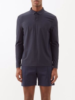 Jacques - Tennis Long-sleeved Stretch-jersey Polo Shirt - Mens - Navy
