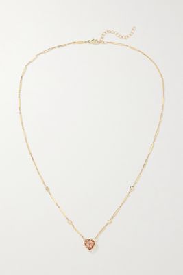 Jacquie Aiche - 14-karat Gold, Morganite And Diamond Necklace - one size