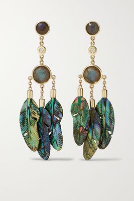Jacquie Aiche - 14-karat Gold Multi-stone Earrings - Green