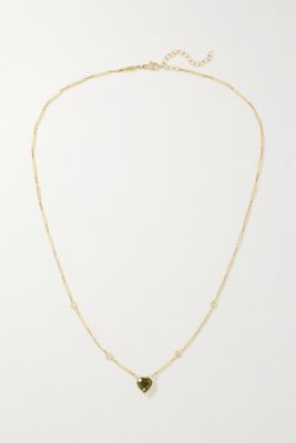 Jacquie Aiche - 14-karat Gold, Tourmaline And Diamond Necklace - one size