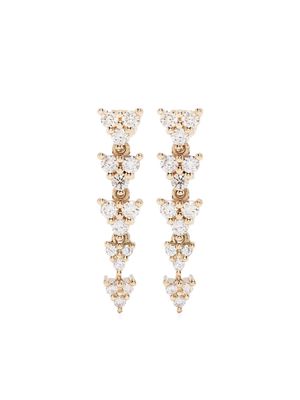 Jacquie Aiche 14kt yellow gold 5 Liz diamond drop earrings