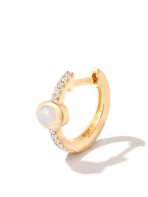 Jacquie Aiche 14kt yellow gold opal and diamond hoop earring