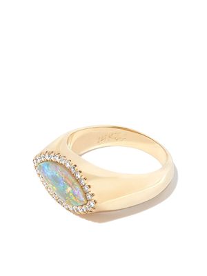 Jacquie Aiche 14kt yellow gold opal signet ring