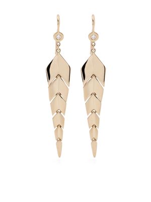 Jacquie Aiche 14kt yellow gold Small Fishtail drop earrings