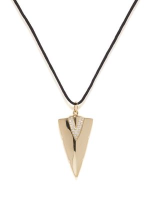 Jacquie Aiche - Diamond & 18kt Gold Woven-cord Arrow Necklace - Mens - Gold Multi