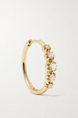 Jacquie Aiche - Sophia 14-karat Gold Diamond Single Hoop Earring - one size