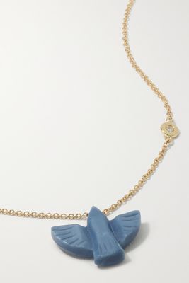 Jacquie Aiche - Thunderbird 14-karat Gold, Opal And Diamond Necklace - Blue