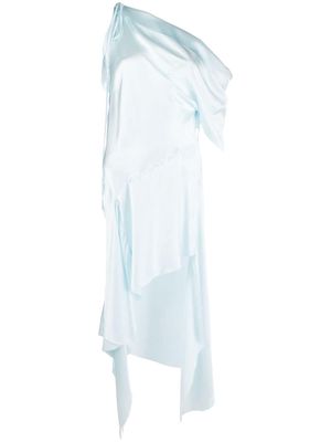 Jade Cropper asymmetric silk dress - Blue