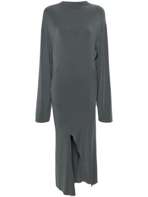 Jade Cropper drop-shoulder jersey maxi dress - Grey