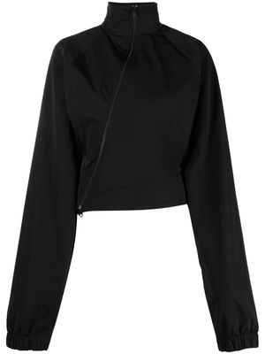 Jade Cropper layered asymmetric jacket - Black