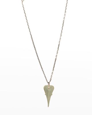 Jade Enamel Heart Shield Necklace