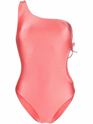 JADE Swim drawstring cutout-detail swimsuit - Pink