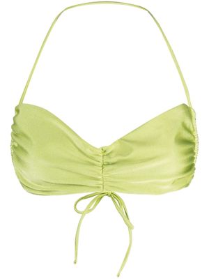 JADE Swim Isla ruched bikini top - Green