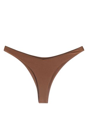 JADE Swim metallic-sheen bikini bottom - Brown
