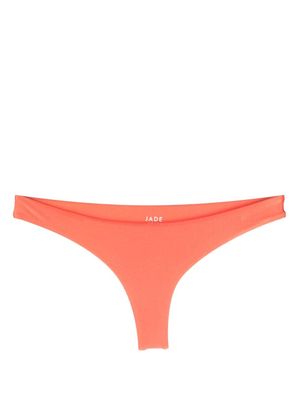JADE Swim metallic-sheen bikini bottoms - Orange