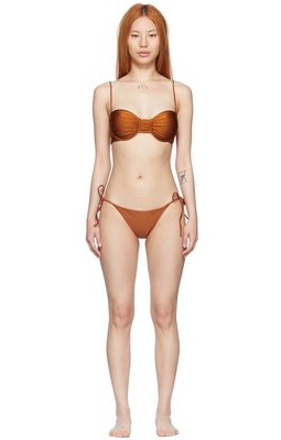 Jade Swim Orange Mia & Ties Bikini