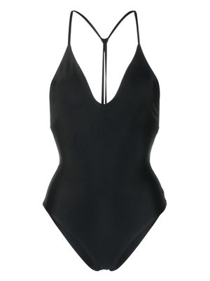 JADE Swim V-neck backless swimsuit - Black