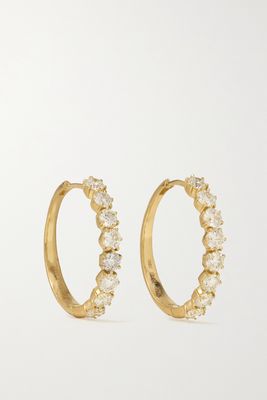 Jade Trau - Catherine Eternity 18-karat Gold Diamond Hoop Earrings - one size