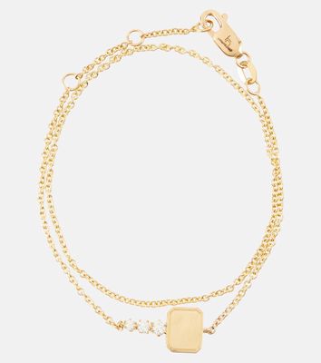 Jade Trau Catherine Mini 18kt gold necklace with diamonds