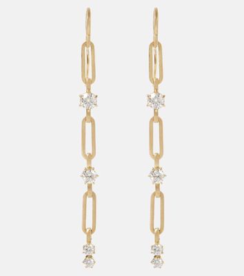 Jade Trau Pia Small 18kt drop earrings with diamonds