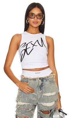 Jaded London Sexy Vest in White