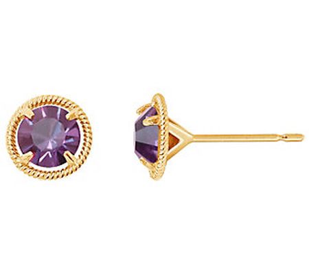 J'admire 10K Gold Simulated Birthstone Stud Ear rings