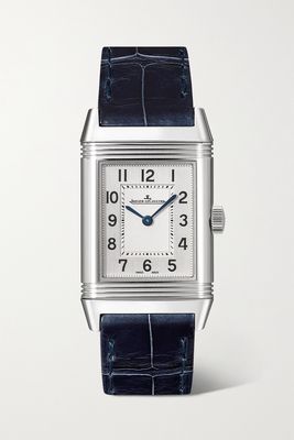 Jaeger-LeCoultre - Reverso Classic Small 35.8mm X 21mm Stainless Steel And Alligator Watch - Silver