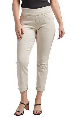 Jag Jeans Amelia Slim Pull-On Ankle Jeans in Stone