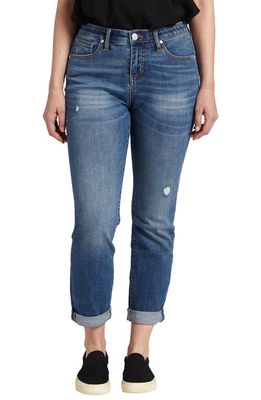 Jag Jeans Carter Mid Rise Crop Girlfriend Jeans in Everton Blue