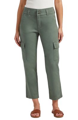 Jag Jeans High Waist Ankle Straight Leg Cargo Pants in Sage