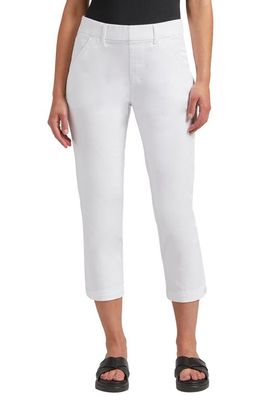 Jag Jeans Maddie Pull-On Mid Rise Capri Pants in White