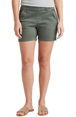 Jag Jeans Maddie Pull-On Stretch Cotton Shorts in Sage