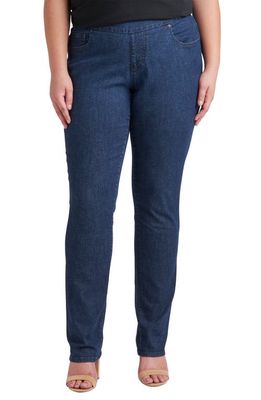 Jag Jeans Peri Pull-On Mid Rise Straight Leg Jeans in Ink