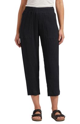 Jag Jeans Pull-On Crop Cotton Pants in Black