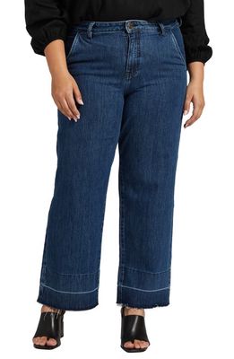 Jag Jeans Sophia Mid Rise Wide Leg Jeans in Berry Blue